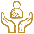 2 hands holding a person icon