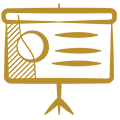 presentation on a tripod icon