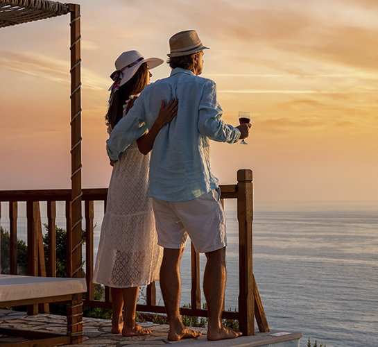 couple looking at sunset